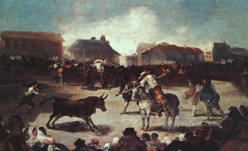 Dorf Stier Romantischer moderner Francisco Goya Ölgemälde